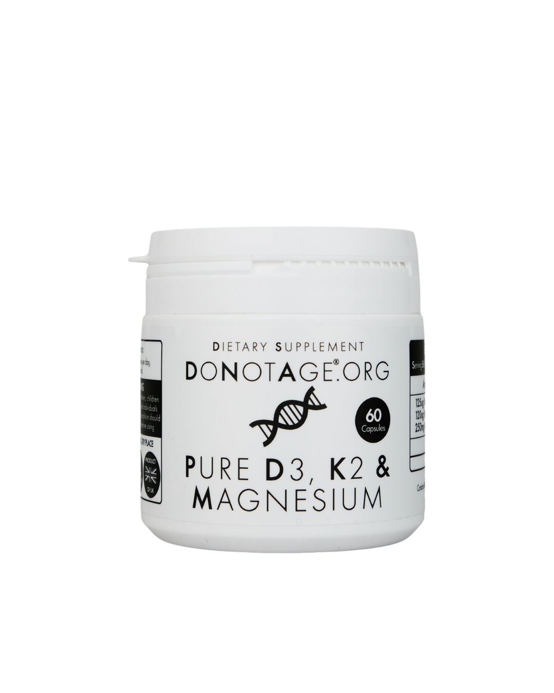 DNA Pure D3, K2, MAGNESIUM 60 Capsules